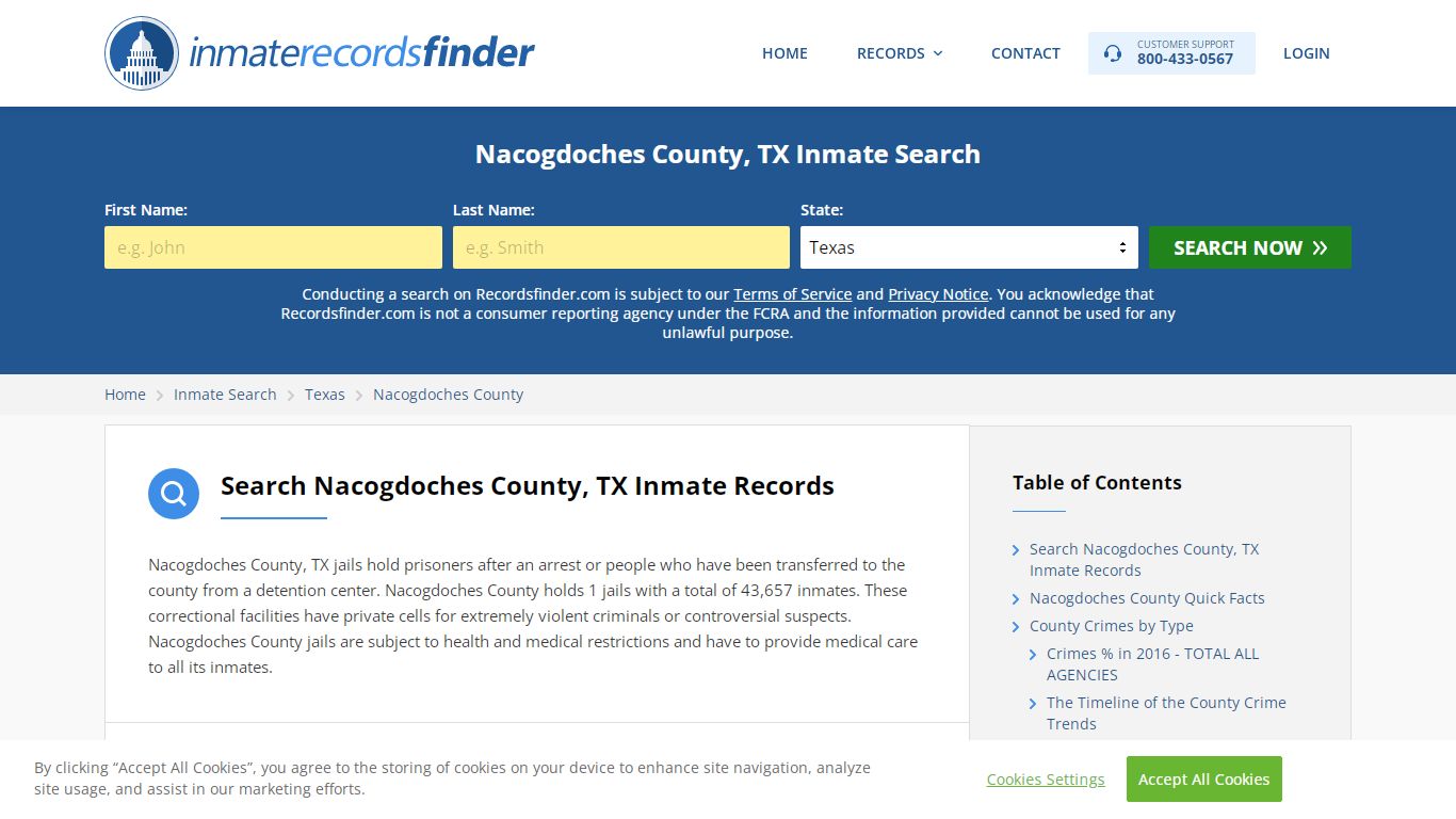 Nacogdoches County, TX Inmate Lookup & Jail Records Online